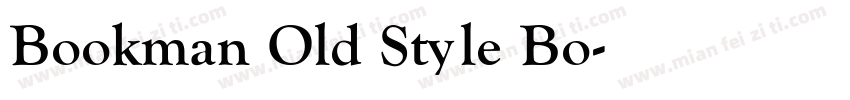 Bookman Old Style Bo字体转换